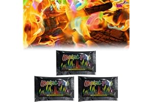 BASTOUR Buntes Feuerpulver, Buntes Feuer, Magical Flames, Neon Flames, Magic Fire Pulver, Bunte Flamme Farbwechsel Powder Party und Halloween und Weihnachten,Feuerstellen, Kamin, Ofen, für Outdoor-Events