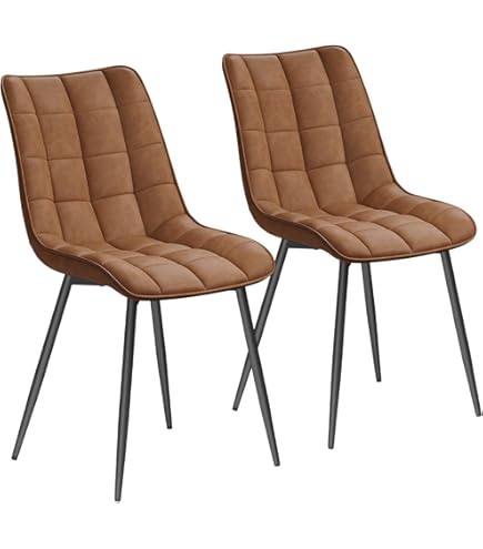WOLTU Sedie da Pranzo Set di 6, Sedie da Cucina con Imbottite Moderne, per Sala Pranzo, in Legno Massello e Pelle Sintetica, Capacità di Carico 150 kg, Nero, BH29sz-6