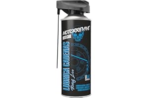 Motorrevive Lubrifiant pour chaînes Racing Line pour Motos de compétition 510 ML. Haute Performance avec Protection résistante et adhérence extrême. Durabilité maximale et Douceur à Grande Vitesse