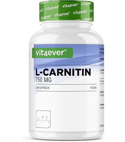 L-Carnitin | XL Dose mit 250 Kapseln | hochdosiert mit 500 mg pro Kapsel |  beste Bioverfgbarkeit mit L-Carnitin Tartrat | Perfekt fr Dit &  Definition | ohne Trennmittel : Amazon.de: Drogerie & Krperpflege