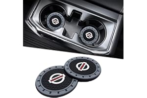 DDFF 2 Pezzi Sottobicchieri per Auto, Auto Accessori Interni, Gomma Antiscivolo Sottobicchieri per Auto, Adatto pe Versa Sentra Altima Rogue Murano Frontier Pathfinder Titan