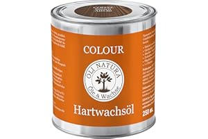 ‎OLI NATURA ÖLE & WACHSE OLI-NATURA Colour Hartwachsöl - 0.25L, Coffee Brown - farbiges Holzöl für Möbel, Treppen, Tische, Türen & mehr - Einfache Anwendung ohne Grundierung