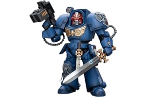 TOYVERSE JOYTOY 1/18 Figurka akcji Warhammer 40,000, Ultramarines Terminator Squad Sierżant z Mieczem Mocy i Teleportem Homer, model postaci ruchomych przegubów, od 15 lat