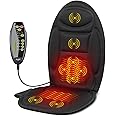 MYNTA Vibrating Massager Seat Cushion with Fast Heat,8 Vibration Massage Nodes to Release Stress and Fatigue,Back Massager Chair Pad for Back