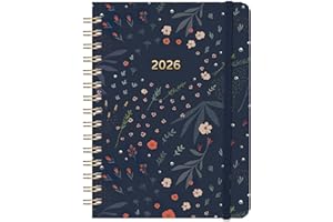 ARTFAN 2026 Diary - A5 Diary 2026 Week to View, January to December 2026, Hardcover with Inner Pocket, Twin-Wire Binding, 21.5 x 15.5 cm