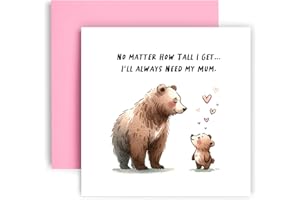 Huxters Mothers Day Card for Mum Birthday Card for Her - I'll Never Stop Needing My Mum - Funny Mother's Card - 14.8cm
