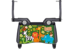 CHEEKY RASCALS LTD Lascal BuggyBoard Mini Special Edition | Universal Board, Compatible with Over 99% of Pushchairs | Ideal for Smaller Strollers | Jungle Animals)