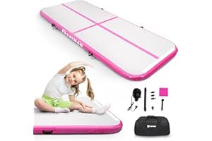 Kayman Gymnastics Tumbling Mat 300x100x10cm PVC Material, Includes Pump, Repair Kit & Storage Bag Ideal for Gymnastics, Tumbling, Cheerleading