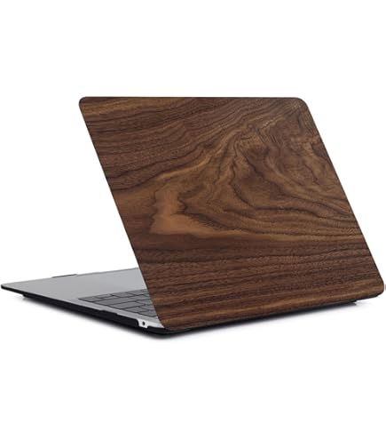 Dreem Euclid MacBook Pro Case - 13-inch harde behuizing laptophoes voor MacBook Pro 2018, luxe vegan leer, boven-en onderkant case voor extra bescherming - Grijis
