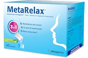 METAGENICS MetaRelax - In Situazioni di Stress, Stanchezza e Tensione Muscolare - 40 Bustine