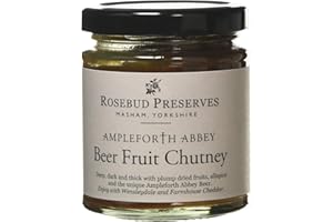 Rosebud Preserves | Ampleforth Abbey Beer Fruit Chutney | Local Collaboration | Vegan and Vegetarian | Prepared by Hand | Tasty Treat | 227 g