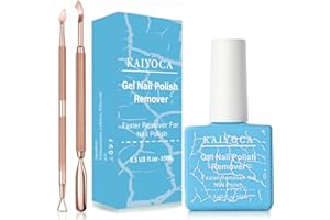KAIYOCA Quitaesmalte de Gel con Empujador de Cutícula y Raspador de Esmalte de Uñas, Quitaesmalte de Gel Profesional en 3 a 5 Minutos, No Necesita Película de Plástico