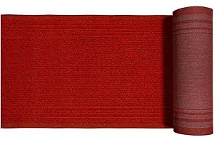 CASATESSILE Tappeto passatoia corsia Alto 68 cm. Varie Misure RIG Passerella per Ingresso Casa, Negozi o Ufficio - Rosso, 380 cm.