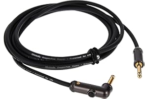 PLANET WAVES D'Addario kabel gitarowy - przewód gitarowy - pozłacany - 1/4 cala męski do 1/4 cala męski - kabel wyłącznika - 10 stóp / 3,05 m - prosty koniec/kąt prosty - 1 opakowanie
