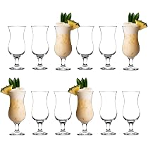 LAV Lot De 12 Verres Margarita Misket 300 Ml – Verres à Cocktail Transparents Lave-Vaisselle Avec Coffret Cadeau