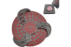 GAINFI Unikalny zestaw kości DND Roulette D20 Dungeons and Dragons, fajny metalowy mechaniczny spinner kości z pudełkiem na kości D&D, Dungeons and Dragons Tabletop Games RPG, D4, D6, D8, D10, D12