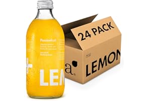 Lemonaid Passion Fruit 24 x 330ml - Made from Passion Fruit + Mango + Lime - Organic • Fairtrade • Vegan • Low Calorie • No Refined Sugar, Naturally Sweetened with Cane Sugar - Recyclable Bottle