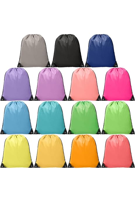 Sacchetti Plastica Asilo 15 Sacche Sportive Con Coulisse 39x34cm