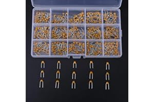 MARHYNCHUS 450pcs 10pF-100nF 15 Wert Keramikkondensatoren Mehrschicht-Keramikkondensator Sortiment Kit mit Box