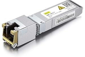 1.25/2.5/5/10GBase-T SFP+ RJ-45 CAT.6a Copper Transceiver, up to 30 meters, Compatible with Cisco SFP-10G-T-S, Ubiquiti UniFi