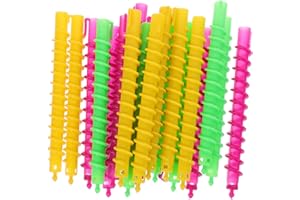 FRCOLOR Perm Bars 5-Pack Spiral Hair Curling Rods 6-Inch Hair Styling Tools for Salon and Home Use Suitable for Long and Medium