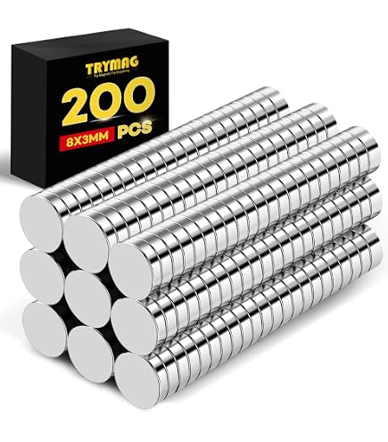 200pcs N50 Neodymium Disc Magnets - 8mm X 1.5mm - Rare Earth Magnets