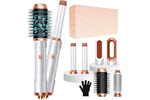 ‎OKWRAP Hairstyler 6 in 1, Hair Styler, Haarstyler, Multistyler mit Lockenstab Automatisch, Föhn Diffusor, Rundbürstenföhn, Glättbürste für Glätten, Trocknen, Locken, Volumen, 1000W
