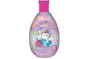 Naturaverde | Kids - Be A Unicorn - Bagnodoccia Bambini, Sapone per Corpo, Profumo al Muschio Bianco, Bagno Doccia con Burro di Karité e Estratto di Fiordaliso BIO, 500ml