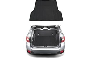 LZBBD Tapis de coffre universel, tapis recadrable long des lignes préindiquées, en caoutchouc, dimensions tapis 142 x 111 cm noir