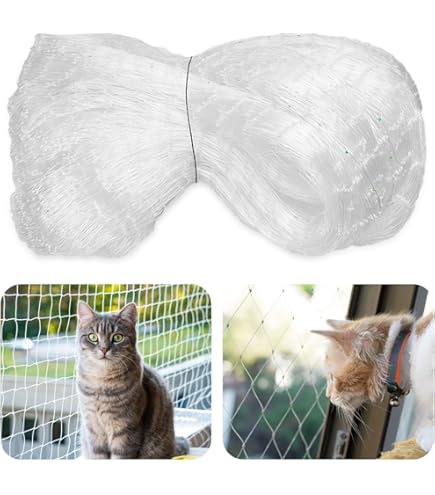 Rete Per Balconi E Finestre Per Gatti - Trasparente, Resistente Ai Graffi, Senza Foratura - Foto 2