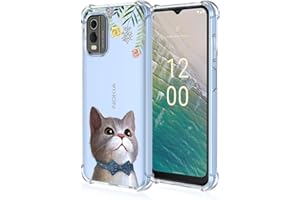 RankOne Coque de Téléphone Convient pour Nokia C32 (6.5" inches) Transparent TPU Silicone Color Drawing Pattern Case - CatéGorie 1