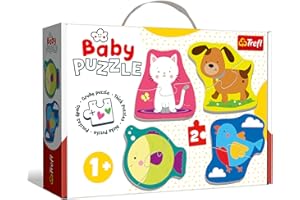 Trefl Zwierzątka Puzzle 4 w 1 Baby Classic z Grubego Kartonu dla Dzieci od 1 roku