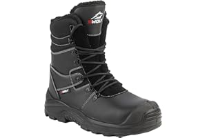 BWOLF GRIZZLY Winter Arbeitsschuhe Herren S3 Winter Sicherheitsschuhe Herren S3, Wasser- und öl-beständig, rutschfest, mit Re-flect-Technologie und ergonomischer Sohle