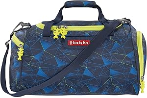 Step by Step Sporttasche, mit Nasswäschefach, Abnehmbarer Tragegurt, Verstellbarer Schultergurt, ab der 1. Klasse, 13L