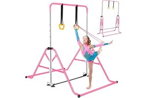 TNIBITION Gymnastics Bar Junior Training Kip Bar Gymnastics Equipment Adjustable Height Folding Horizontal Bar for Home Garden Indoor Outdoor