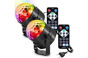 GBKDQQ Kula dyskotekowa, obracająca się o 360° kula dyskotekowa, światło imprezowe, sterowana muzyką, kula dyskotekowa dla dzieci z pilotem zdalnego sterowania, oświetlenie dyskotekowe do KTV, Halloween,