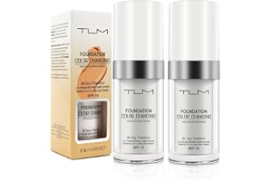 WONDERFULIFE Color Changing Foundation, 2 Pack, Liquid, Moisturizing, Sunscreen, 30ml