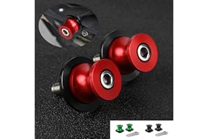 ‎QJY-MOTOR PART-STORE 2pcs Montageständer Racingadapter M10 Bobbins CNC Ständeraufnahme Für kawasaki Z750/S 2005-2013 Z750R 2011-2013-Rot