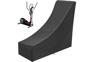 KRRRSJDJ Housse d'Entraînement Elliptique Imperméables,Couverture de Machine Elliptique Coupe Vent,Housse pour Vélo Elliptique pour l'intérieur et l'extérieur,Tissu Oxford 210D (140*65*60/165cm,Noir)