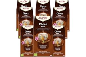 ‎YOGI TEA Yogi Tea - Choco Chai, Bio-Gewürz- und Kräutertee, natürlicher Schokoladengeschmack, Mischung aus Kakaoschalen, Süßholz und Zimt, losem Tee, 8 Packungen x 90 g