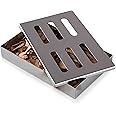 Blumtal Smoker Räucherbox aus rostfreiem Edelstahl - Gas-Grillzubehör oder Holzkohlegrill, 20x13x3,5cm, Silber
