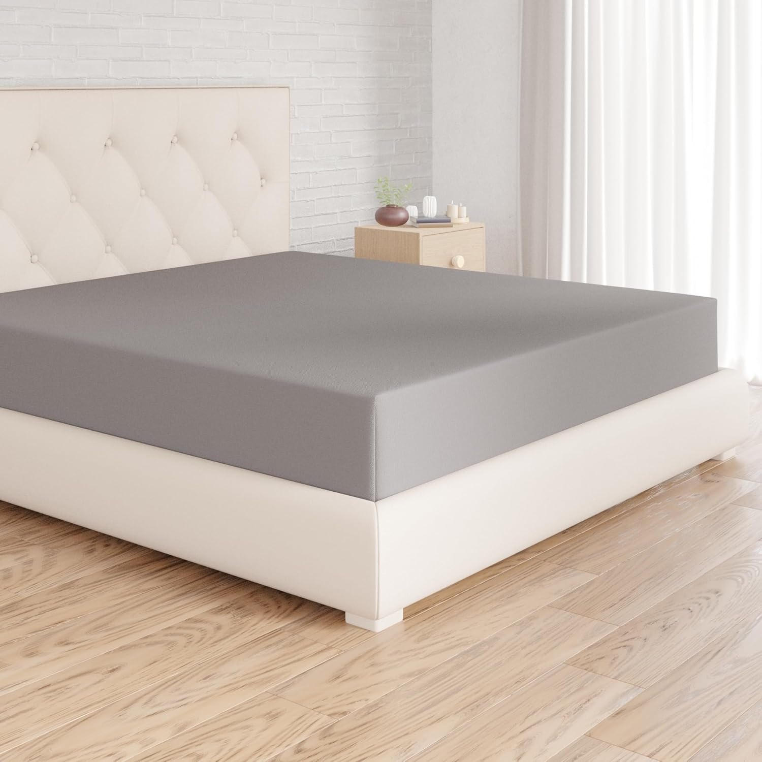 Prise en Main & Utilisation au Quotidien : Amazon Basics Drap-housse en microfibre Gris