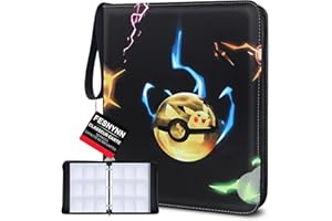 FESNYNN Classeur Carte 900 Cartes Rangement Carte Avec 50 Pages 9 Pochettes Albums Pour Cartes à Collectionner Classeur Carte Foot Amovibles Album Carte Stockage Pour MTC TCG Magic Cartes De Jeu (ferreux A)