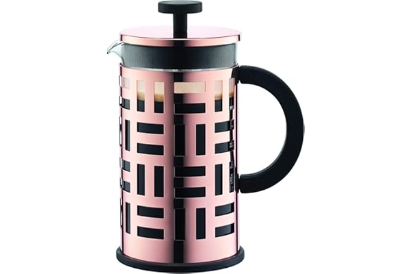 Bodum 11195-18 Eileen Cafetière à Piston avec 8 Tasses Verre Cuivre 1,0 L