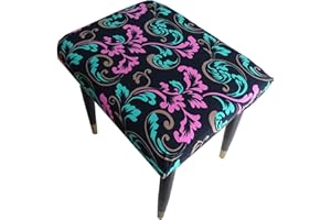 AQIGR Stool Chair Cover Dressing Table Chair Seat Protector Bedroom Square Stool Covers Dust Proof Durable Simple Soft Chair Covers (Color : #5, Size : 2PC)