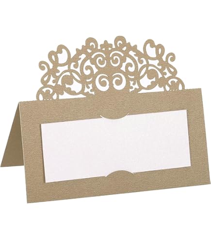 Uxcell Table Name Place Cards,50Pcs Hollow Butterfly Cut Design Blank...