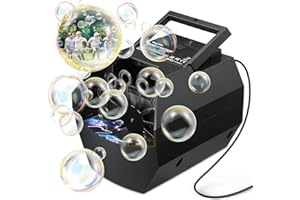 Macchina per Bolle di Sapone Automatica, Theefun Maker Automatico di bolle 1500+ /min, Macchina Bolle di Sapone Bambini 500ml Bolle di Sapone per Bambini Matrimonio Festa Compleanno