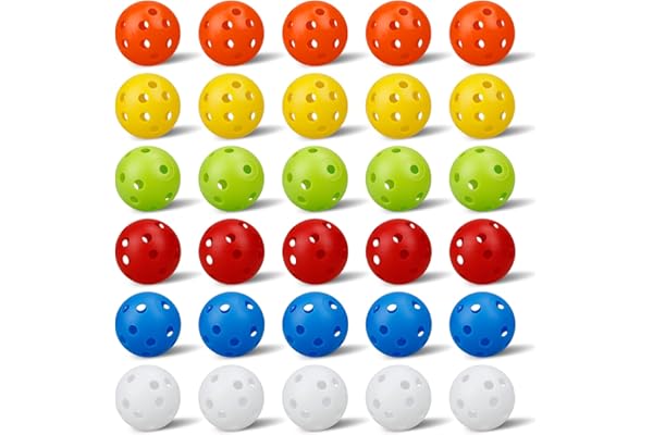 Kofull 50 PCS/ 24 PCS Balles de Practice Golf Plastique avec Circulation d'air Balle de Golf à Trous Balles perforées Balles colorées Jouets Boules de Billard pour Animaux de 40 mm