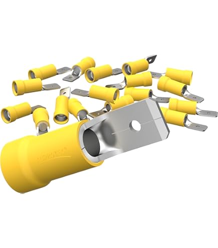 100 Connettori Maschio Preisolati Per Cavi Elettrici 1,5-2,5 Mm², Blu, 4,8 Mm - Terminali In Ottone Stagnato - Foto 4