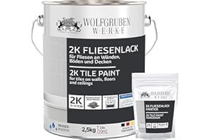 WO-WE Vernice per piastrelle Cucina Bagno OPACA Pittura a 2 componenti Resina Grigio Antracite 2,5Kg